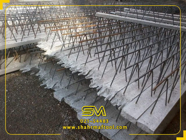 آشنایی با تیرچههای کرومیت و بتنی، میلگرد ساده و یونولیت در شهر مفتول