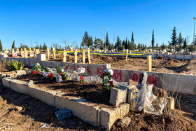 قبرستانی در منطقه آدیامان پس از زلزله۷/۸ ریشتری ترکیه