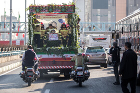 تشییع پیکر آتش نشان شهید رضا دارابی