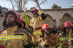 تشییع پیکر آتش نشان شهید رضا دارابی