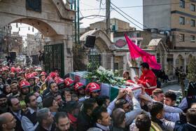 تشییع پیکر آتش نشان شهید رضا دارابی