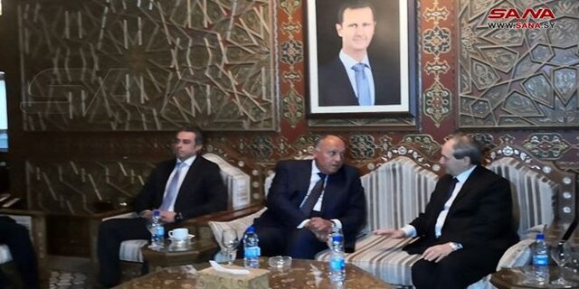 وزیر خارجه مصر وارد دمشق شد وزیر خارجه مصر وارد دمشق شد