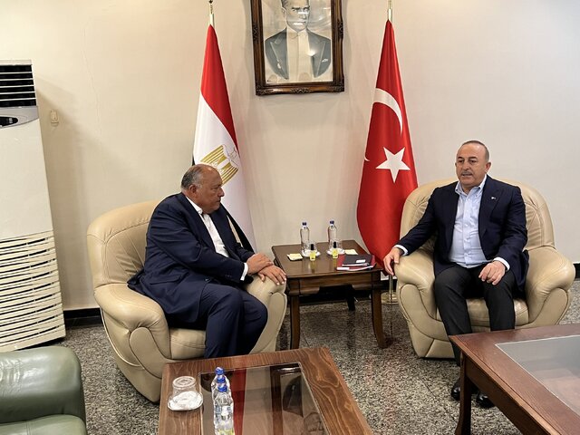 دیدار وزرای خارجه مصر و ترکیه در شهر «آدانا»