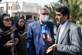 بهرام عین‌اللهی، وزیر بهداشت در حاشیه جلسه هیات دولت - ۱۰ اسفند