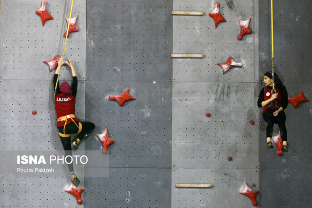 عکس آرشیوی است چهارمی دختر سنگنورد جوان ایران در قهرمانی جهان چین