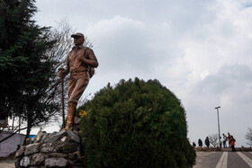 مجسمه «کاشف السلطنه» در شیطان کوه لاهیجان