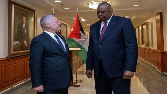 وزیر دفاع آمریکا در اردن و تاکید بر شراکت استراتژیک یا امان