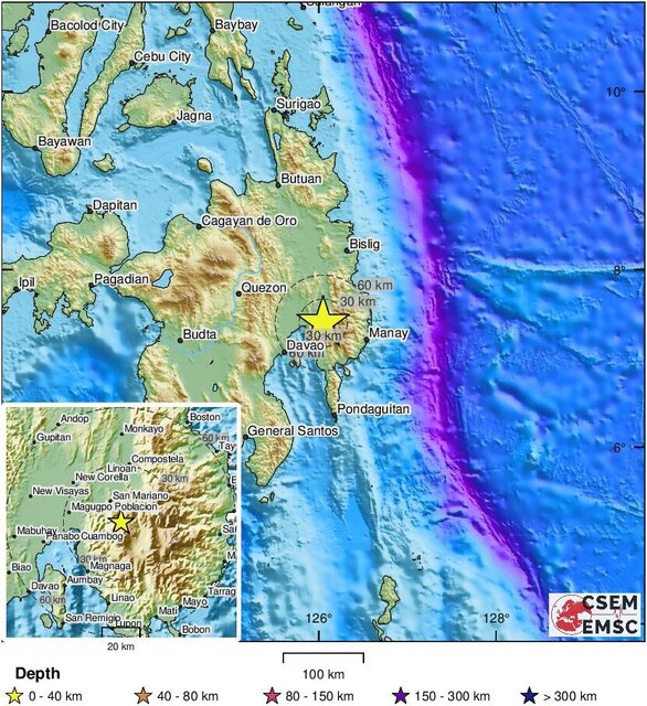 وقوع زلزله ۶ ریشتری در فیلیپین