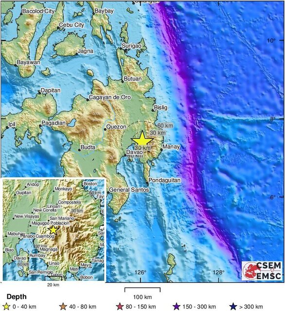 عکس آرشیوی است وقوع زلزله ۶ ریشتری در فیلیپین