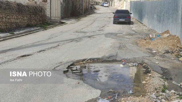 وضعیت اسفناک و عجیب آسفالت خیابانهای «پایتخت طبیعت ایران» + عکس