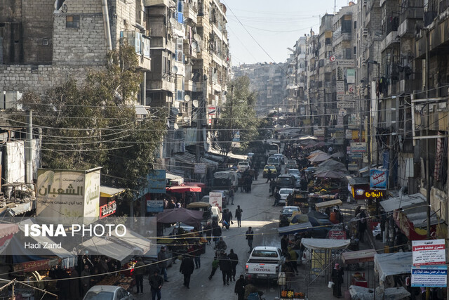 خروج اهالی حلب در پی حملات و تیراندازی سنگین شبه نظامیان «قسد» 