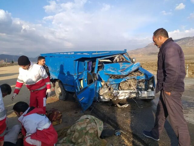 ۲ فوتی و ۵ مصدوم در تصادف نیسان با ساینا در محور چمن بید-جنگل گلستان