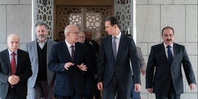 دیدار بشار اسد با اعضای دبیرخانه کنگره‌ احزاب عربی