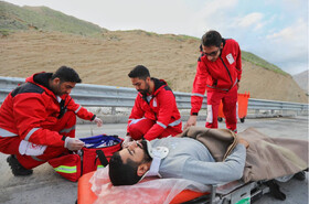 نجات ۲۲۲ مصدوم سوانح جاده‌ای توسط هلال‌احمر اردستان