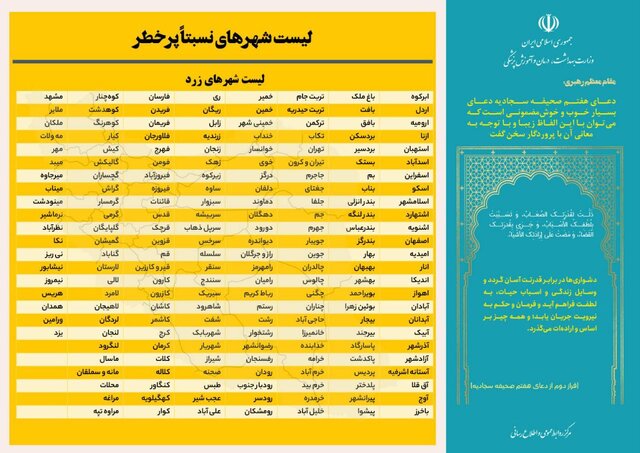 افزایش شمار شهرهای قرمز و نارنجی کرونا در کشور