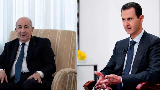 بشار اسد با رئیس جمهور الجزایر تماس گرفت
