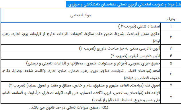 اعلام زمان ثبت نام آزمون جذب عمومی تصدی منصب قضا سال ۱۴۰۲