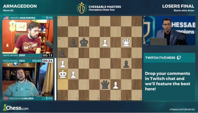 بدشانسی مرد شماره یک شطرنج جهان/ موس کارلسن لیز خورد و باخت!