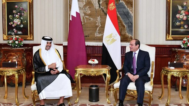 السیسی پیام مکتوبی برای امیر قطر فرستاد