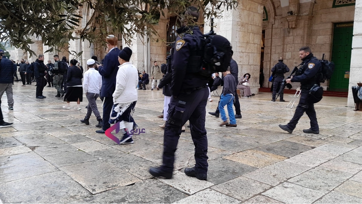 تعرض مجدد شهرکنشینها به مسجدالاقصی تحت تدابیر امنیتی پلیس اسرائیل