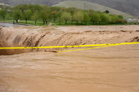 طغیان رودخانه خرم رود با ورود سامانه بارشی جدید در خرم آباد