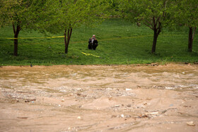 طغیان رودخانه خرم رود با ورود سامانه بارشی جدید در خرم آباد