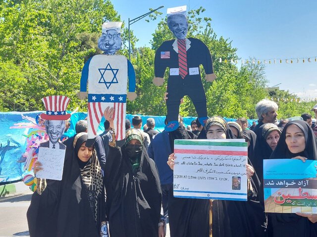 گزارش خبرنگاران ایسنا از مراسم راهپیمایی روز قدس ۱۴۰۲