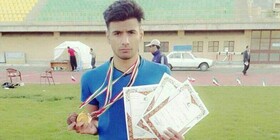 طلای پرش طول کشور بر گردن ورزشکار خوزستانی