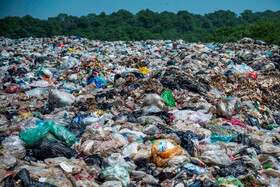 روزانه در حدود۶٠ تن زباله وارد سایت زباله نکا میشود.