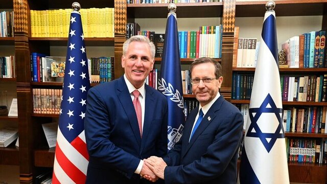 رئیس اسرائیل با رئیس مجلس نمایندگان آمریکا دیدار کرد