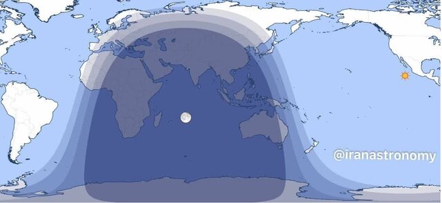آغاز ماه‌گرفتگی شامگاه فردا از ساعت ۱۸ و ۴۴ دقیقه/رخداد خسوف غیر مرئی بعدی ۱۹ سال دیگر
