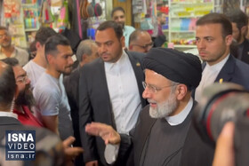 ویدیو / استقبال از رییس جمهور ایران توسط مردم کوچه و بازار حمیدیه دمشق