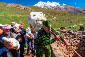 آیین «ورف چال» در روستای «آب اسک» آمل