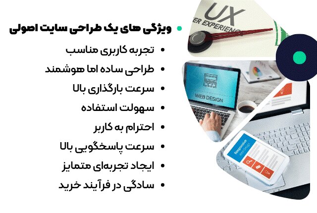 ویژگی های یک طراحی سایت اصولی