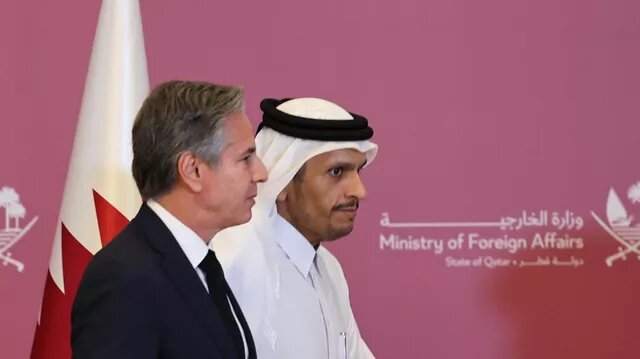 وزیران خارجه آمریکا و قطر وضعیت فلسطین را بررسی کردند وزیران خارجه آمریکا و قطر وضعیت فلسطین را بررسی کردند