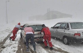 امدادرسانی به ۱۲۰ نفر گرفتار شده در برف و کولاک شهرستان خلخال