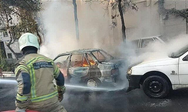 آتشگرفتن یک پراید در جنوب تهران آتشگرفتن یک پراید در جنوب تهران