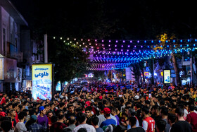 قهرمانی پرسپولیس در بیست و دومین دوره لیگ برتر فوتبال - شادی هواداران پرسپولیس در قائمشهر