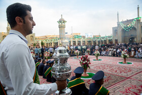 مراسم تعویض پرچم و نقاره زنی شب میلاد حضرت فاطمه معصومه(س) - قم