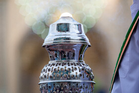 مراسم تعویض پرچم و نقاره زنی شب میلاد حضرت فاطمه معصومه(س) - قم