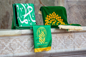 مراسم تعویض پرچم و نقاره زنی شب میلاد حضرت فاطمه معصومه(س) - قم