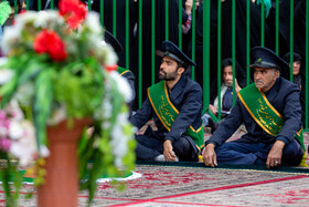 مراسم تعویض پرچم و نقاره زنی شب میلاد حضرت فاطمه معصومه(س) - قم