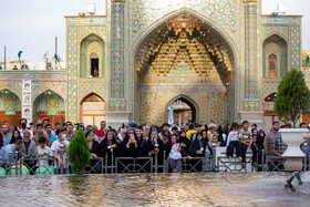 مراسم تعویض پرچم و نقاره زنی شب میلاد حضرت فاطمه معصومه(س) - قم