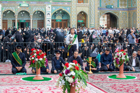 مراسم تعویض پرچم و نقاره زنی شب میلاد حضرت فاطمه معصومه(س) - قم