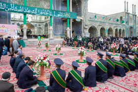 مراسم تعویض پرچم و نقاره زنی شب میلاد حضرت فاطمه معصومه(س) - قم