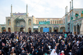 مراسم تعویض پرچم و نقاره زنی شب میلاد حضرت فاطمه معصومه(س) - قم