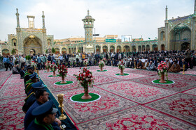 مراسم تعویض پرچم و نقاره زنی شب میلاد حضرت فاطمه معصومه(س) - قم