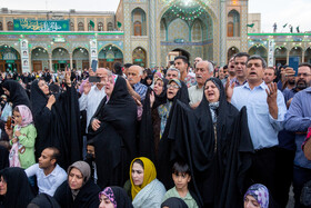 مراسم تعویض پرچم و نقاره زنی شب میلاد حضرت فاطمه معصومه(س) - قم