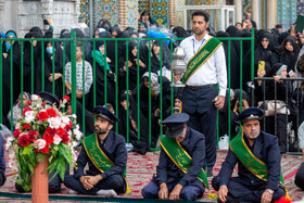 مراسم تعویض پرچم و نقاره زنی شب میلاد حضرت فاطمه معصومه(س) - قم