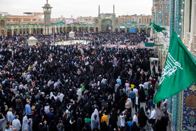 مراسم تعویض پرچم و نقاره زنی شب میلاد حضرت فاطمه معصومه(س) - قم